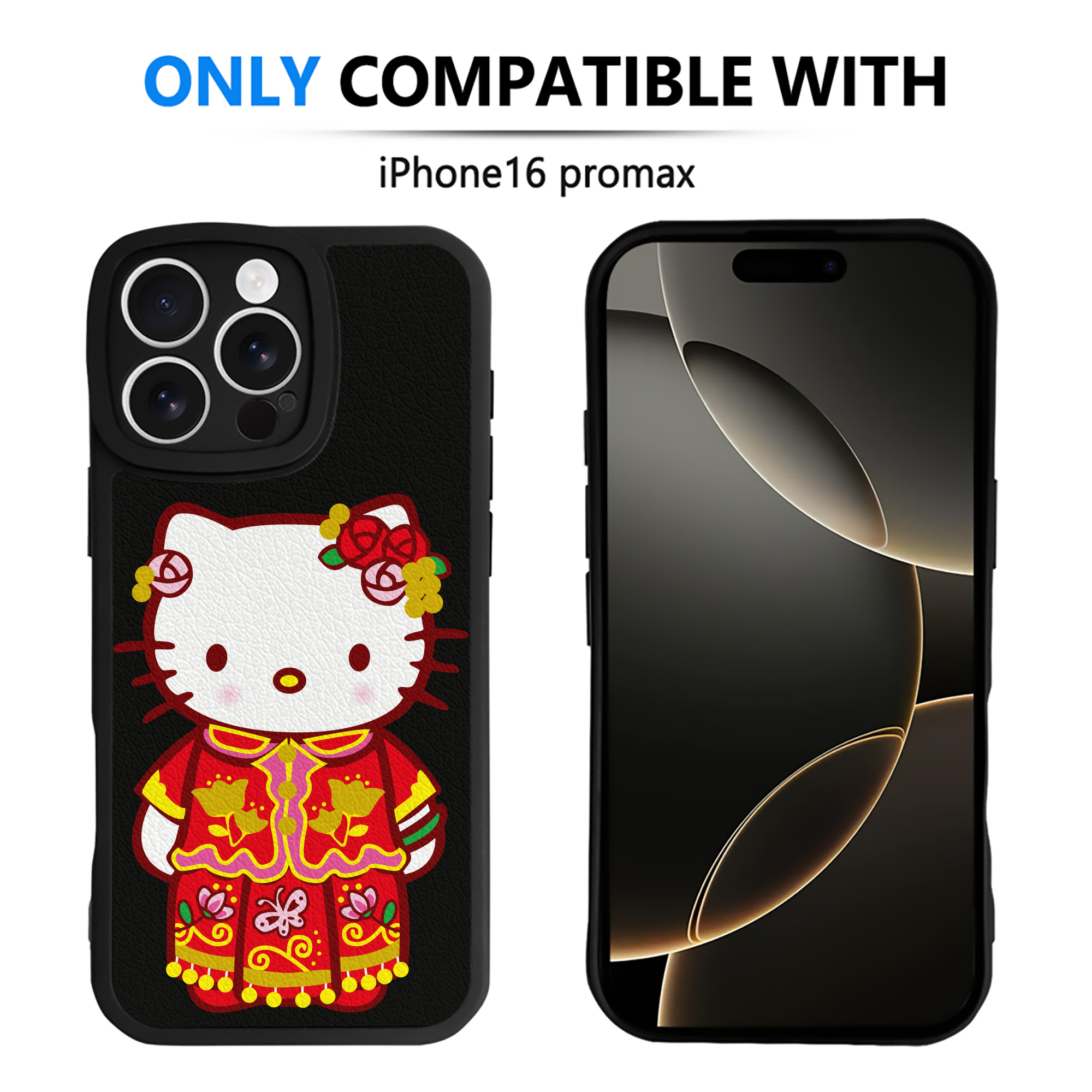 （画像用） Hello Kitty ハローキティ 【iPhone 16シリーズ対応】シリコンスマホケース（レザー調） 材質：シリコン